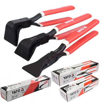 НАБОР КЛЕЩИ ДЛЯ КРОВЕЛЬНЫХ ЩИПЦ YATO ЩИПЦЫ ДЛЯ ГИБКИ ЛИСТА 280 ММ, ПРЯМЫЕ ИЗОГНЕННЫЕ 3