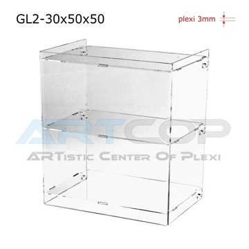 Gablota, Regał, Półka Witryna 30x50x50cm z PLEXI gablota szafka na kolekcję