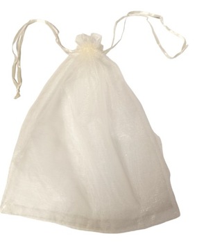Woreczki z organzy dla gości 25szt. 20x25cm ivory