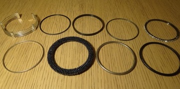 Zestaw bransoletek metalowych