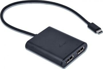 Видеоадаптер i-tec USB-C с двумя портами дисплея, 2 порта дисплея, 4K Ultra HD для мобильных устройств