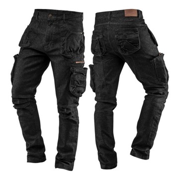 NEO SPODNIE ROBOCZE JEANS DENIM czarne 81-233 L