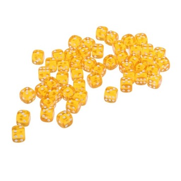 100 кубиков D6, многогранные, акриловые, для настольной настольной игры DND RPG, синий, оранжевый