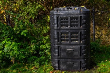 КРУГЛОГОДНЫЙ МОДУЛЬНЫЙ КОМПОСТЕР 1120л Qbrick Черный ВЕНТИЛЯЦИЯ ОРОШЕНИЕ