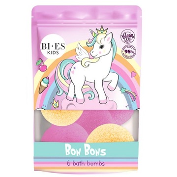 BI-ES kule kąpielowe Unicorn truskawka i mango 6 szt. * 55 g