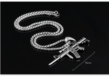 Ожерелье-цепочка в стиле панк-пистолет в стиле милитари с винтовкой