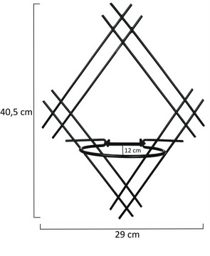 НАСТЕННАЯ ПОДСТАВКА ДЛЯ ЦВЕТОВ МЕТАЛЛ ЛОФТ ЧЕРНАЯ НАСТЕННАЯ ФЛОРА