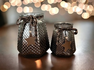 КОРИЧНЕВАЯ СТЕКЛЯННАЯ КРЫШКА, РОЖДЕСТВЕНСКОЕ УКРАШЕНИЕ, 18 СМ