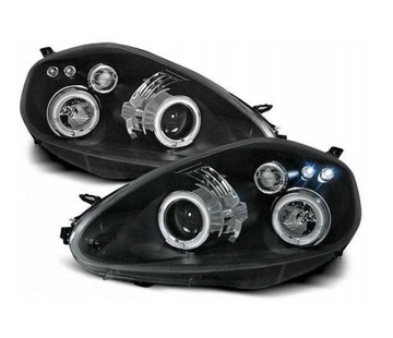 FIAT GRANDE PUNTO 09.05-08 Lampy przód RINGI BLACK TUNING