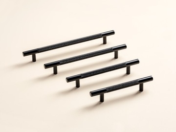 МЕБЕЛЬНАЯ РУЧКА ПРОМЫШЛЕННЫЕ ПЕРИЛА ЧЕРНАЯ 320мм