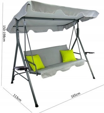 САДОВЫЕ КАЧЕЛИ, СЕРЫЕ, СЕРЫЕ, СТОЙКА ДЛЯ НАПИТКОВ НА 3 ЧЕЛОВЕКА