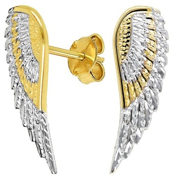 ЗОЛОТЫЕ СЕРЬГИ Крылья Ангела 585+ БЕСПЛАТНО