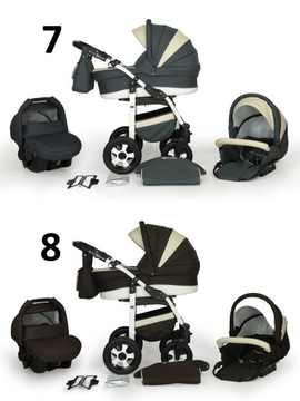 VERDI ELIZ ДЕТСКАЯ КОЛЯСКА 3В1 + СУМКА + АКСЕССУАРЫ