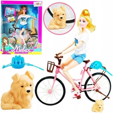 LALKA NA ROWERZE Z PIESKIEM LALKA ROWER WYCIECZKA