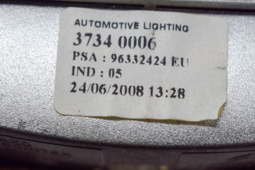 CITROEN C6 OSVĚTLENÍ VNITŘNÍ STŘECHA 96332424 2.7 DIESEL 150KW 2007