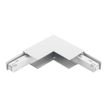 Łącznik kątowy do szyny magnetycznej, pionowy, natynkowy, biały, M-LINE