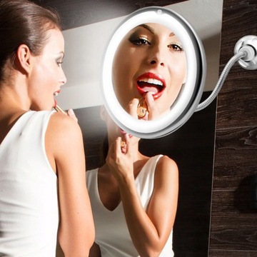 СВЕТОДИОДНОЕ КОСМЕТИЧЕСКОЕ НАСТЕННОЕ ЗЕРКАЛО ДЛЯ МАКИЯЖА, УВЕЛИЧИВАЮЩЕЕ, С ПОДСВЕТКОЙ