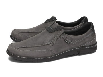 МОКАСИНЫ, НАТУРАЛЬНАЯ КОЖА, ОБУВЬ 102, СЕРЫЙ 40