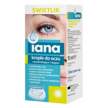 IANA Świetlik kojące KROPLE do OCZU 10ml