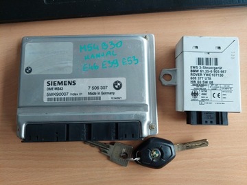 BMW E46 E39 E53 3.0 BENZÍN M54B30 EWS ŘÍZENÍ KLÍČEK KOMPLET MANUÁLNÍ