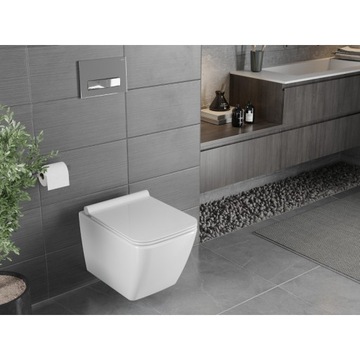 MEXEN VEGA MISKA WC RIMLESS DESKA WOLNOOPADAJĄCA SLIM DUROPLAST