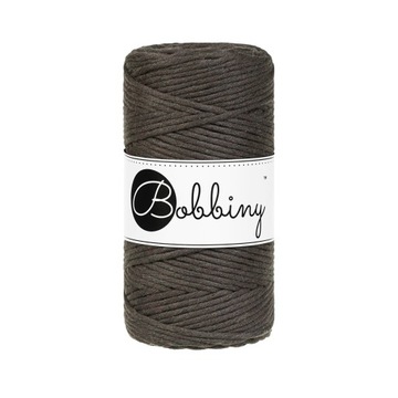 Bobbiny sznurek do makramy 3mm skręcany Espresso