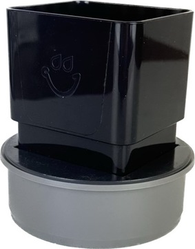 Redukcja PVC 70x80mm na fi=110mm