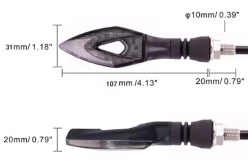 4x LED DIRECTION SIGNALS MOTORCYCLES QUAD FLASHING DYNAMIC FLASHERS