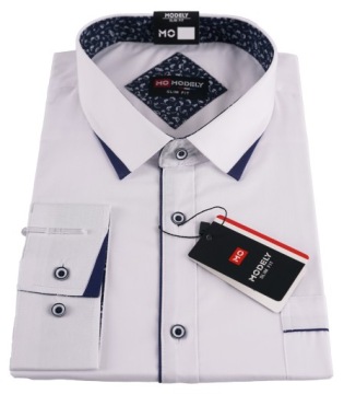 KOSZULA MĘSKA BIAŁA DUŻA WIZYTOWA GŁADKA 8XL 53/54