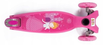ТРЕХКОЛЕСНЫЙ САМОКАТ ДЛЯ ДЕТЕЙ TOBBI-TOYS БАЛАНСИРОВАНИЕ КОЛЕСА LED PINK PRINCE