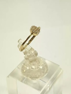 КРАСИВОЕ ЗОЛОТОЕ КОЛЬЦО С ЦИРКОНИЕМ 333 R13 0.72G