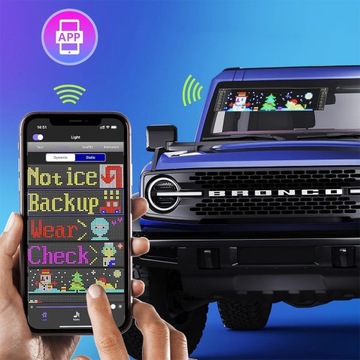 Гибкий экраны рекламы светодиодов приложения Bluetooth Car Intelligent
