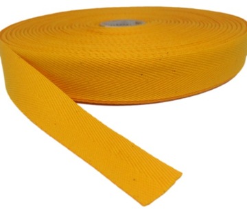 Taśma bawełniana jodełka pomarańczowa 20mm 1mb