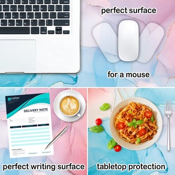 Защитный коврик 90х45 для письменного стола Pastel Marble