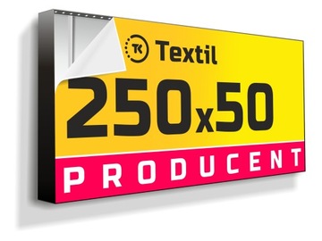Kaseton reklamowy LED TEXTIL 250x50cm