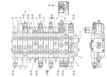ZAWÓR ROZDZIELACZA T1901033821 TAKEUCHI TB016