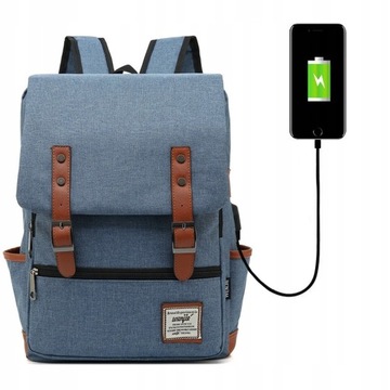 Рюкзак WRO Oxford для джинсового USB-ноутбука шириной 15,6 см.