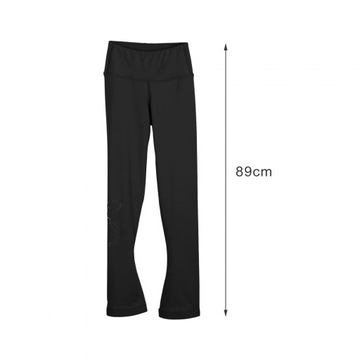 Брюки для катания на коньках для девочек, тренировочная одежда, эластичная гимнастическая одежда XXS, черный цвет