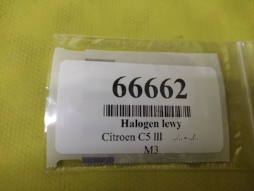CITROEN C5 III HALOGEN LEVÝ