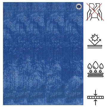 БРЕЗЕНТ СИНИЙ 5х8м, МОРОЗОСТОЙКИЙ, 60Г