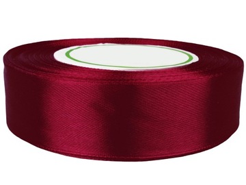 WSTĄŻKA TASIEMKA SATYNOWA 25mm/32m BORDOWA