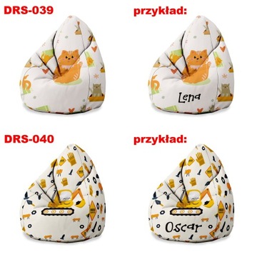 Пуф для девочки и ребенка Персонализация Сумка Sako XXL Подарок на день рождения