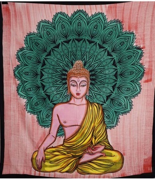 INDYJSKA NARZUTA OBRUS JOGA BUDDA bawełna 210x235 318