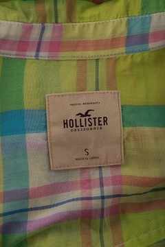 HOLLISTER CALIFORNIA BLUZKA KOSZULOWA W KRATKĘ S