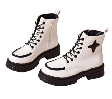 HIT NOWE DAMSKIE BUTY GLANY BOTKI Z GWIAZDĄ