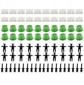 КЛІПСИ ВТУЛКИ ШПИЛЬКИ WCISKI ПЛАНКА ПОРОГУ КРИЛА BMW E36 46 КОМПЛЕКТ 80 ШТ.  