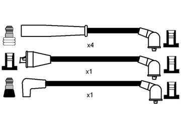 NGK SADA PŘÍVODŮ ZAPALOVACÍ KIA SEPHIA SHUMA MAZDA 626 II 1.5