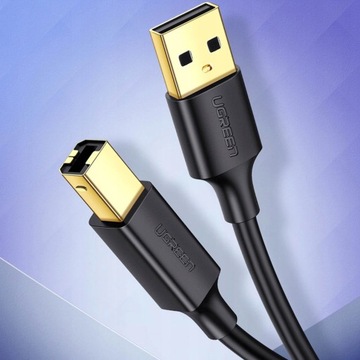 КАБЕЛЬ ДЛЯ ПРИНТЕРА-СКАНЕРА USB A-B 5M / АДАПТЕР ПОЗОЛОЧЕННЫЙ