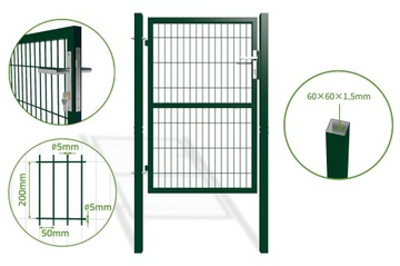 Furtka Ogrodzeniowa Panelowa Razo 1x1,4m Zielona