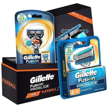 Zestaw dla niego Gillette FUSION Proglide 4 wkłady + rączka flexball